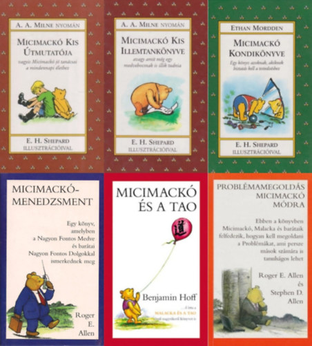 6 db Micimack humoros knyv: Micimack Kondiknyve + Micimack kis illemtanknyve + Micimack Kis tmutatja + Micimack s a Tao +  Micimack menedzsment + Problmamegolds Micimack mdra