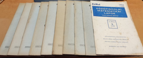 Mveldsgyi Minisztrium - 10 db Kzpiskolai matematikai lapok (fizika rovattal bvtve) szrvnylapok