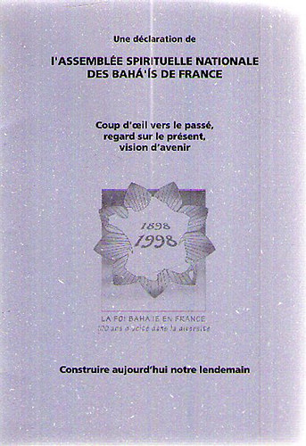 Une D�claration de l'Assembl�e spirituelle nationale des Bah�'�s de France
