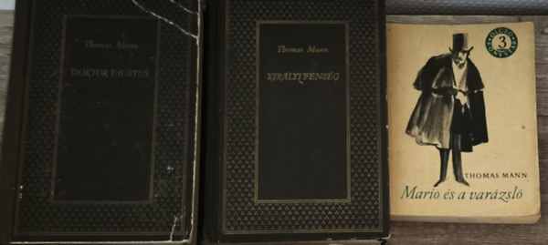 Thomas Mann - 3db Thomas Mann regény - Mario és a varázsló, Királyi fenség, Doktor Faustus