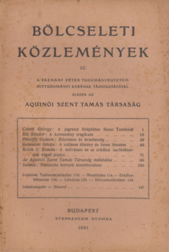 Blcseleti kzlemnyek 10. (1944)