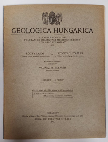 Magyarorszg mediterrn tsksbri - Geologica Hungarica I. ktet - 2. fzet