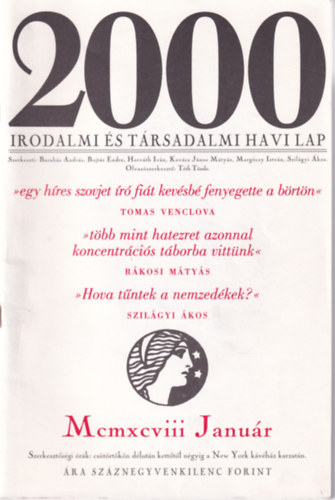 2000 Irodalmi s Trsadalmi Havi Lap - 1998. Janur