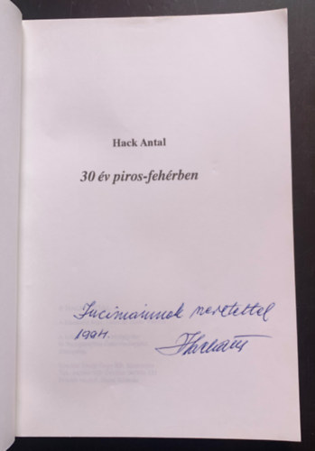 Hack Antal - 30 v piros-fehrben (jszat)