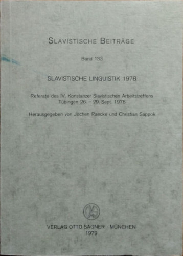 Slavistische Linguistik 1978