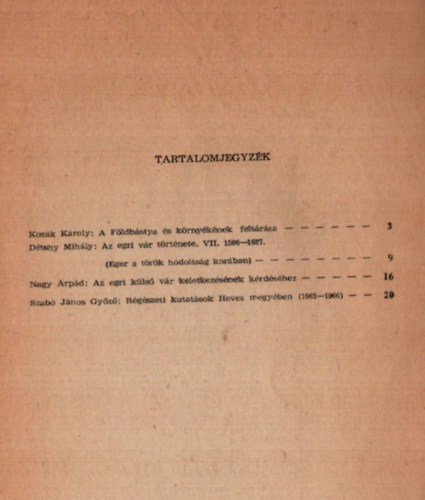 Az egri v�r h�rad�ja 1967/7.