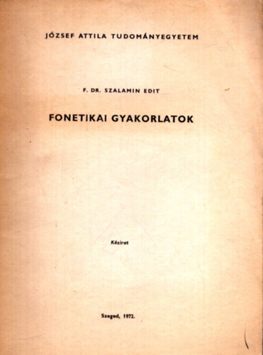Fonetikai gyakorlatok (1972)