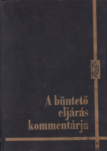 A bntet eljrs kommentrja II.