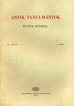 Moravcsik Gyula (szerk.) - Antik tanulm�nyok-studia antiqua XV. k�tet 1. sz�m