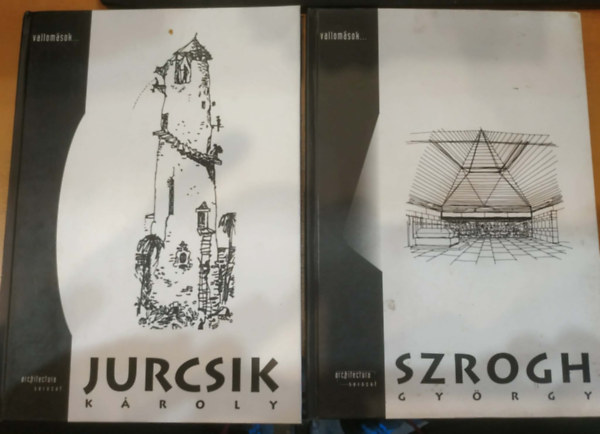 Jurcsik K�roly, P�link�s Gy�rgy  Szrogh Gy�rgy (szerk.) - 2 db Vallom�sok... (Architectura sorozat): Jurcsik K�roly + Szrogh Gy�rgy