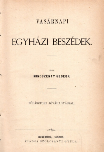 Vasrnapi egyhzi beszdek