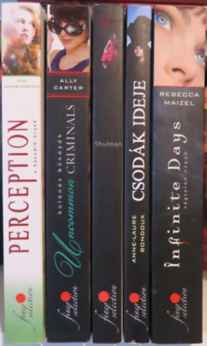 5 db V�r�s P�tty�s k�nyv: Infinite Days - V�gtelen napok; Csod�k ideje; Rajong�s; Uncommon Criminals - K�l�n�s b�n�z�k ; Perception - A hatodik �rz�k