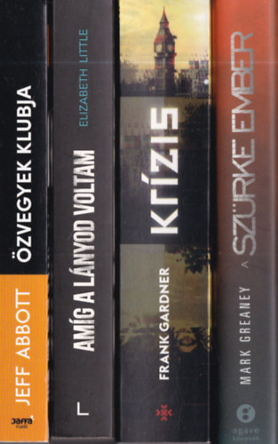 Elizabeth Little, Frank Gardner, Mark Greaney Jeff Abbott - 4 db. krimi: Özvegyek klubja + Amíg a lányod voltam + Krízis + A szürke ember