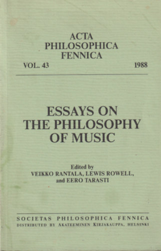 Essays on the philosophy of music