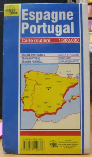 Trkp: Espagne Portugal - Carte routiere 1:800.000