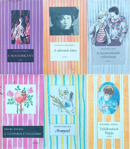 6 db reg�ny a Cs�kos k�nyvek sorozatb�l: Aranyes� + A t�bornok l�nya + Tal�lkoz�sok napja + A tizennyolcadik sz�let�snap + A boszork�ny + A t�zpiros �vegg�mb