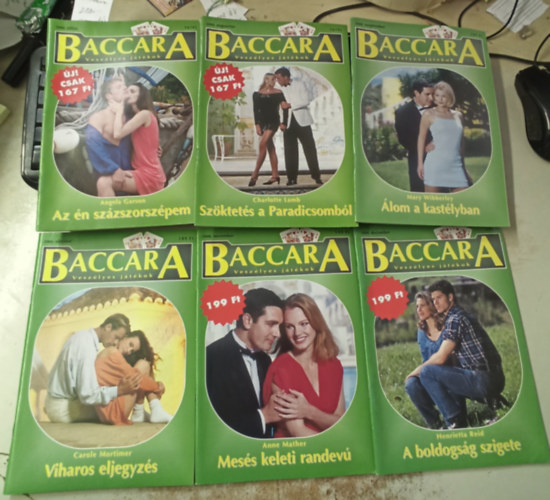 6 db Baccara (2000 vfolyam): Az n szzszorszpem +Szktets a paradicsombl +lom a kastlyban +Viharos eljegyzs +Mess keleti randev +A boldogsg szigete