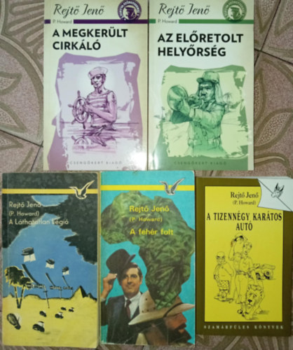 Rejt Jen  (P. Howard) - (5db) Rejt Jen knyvcsomag: A tizenngykartos aut / A feht folt / A lthatatlan lgi / Az elretolt helyrsg / A megkerlt cirkl