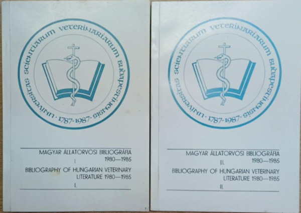 dr. Vet�si Ferenc  (szerk.) Bakonyi Ferencn� (szerk.) - Magyar �llatorvosi bibliogr�fia 1980-1985 I-II.