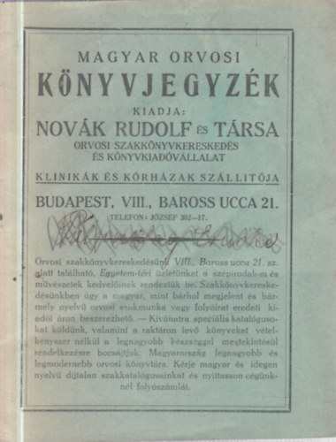 Magyar orvosi könyvjegyzék