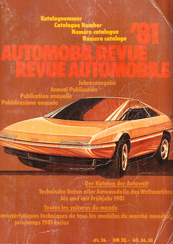 Automobil Revue '81 - Revue Automobile (N�met-francia nyelv�)