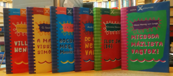 6 db Mra Knyvek: A macskt visszafel simogatjk; Bocsss meg, Madrijeszt!; De csf nevem van!; Ilse Janda (14); Micsoda mzlista vagyok!; Villa Henriett