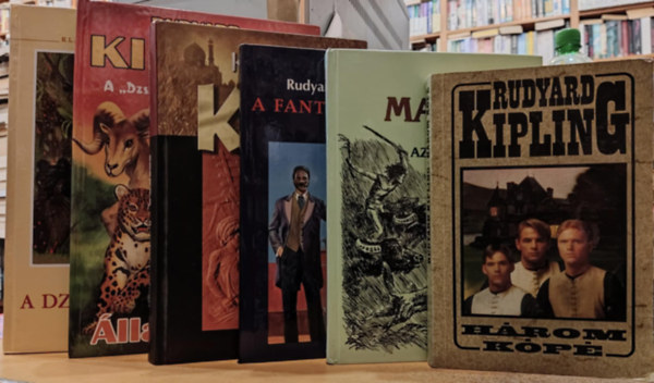 6 db Rudyard Kipling: Hrom kp; Maugli kalandjai az serdben; A fantomriska; Kim, az rdngs; llatmesk; A dzsungel knyve