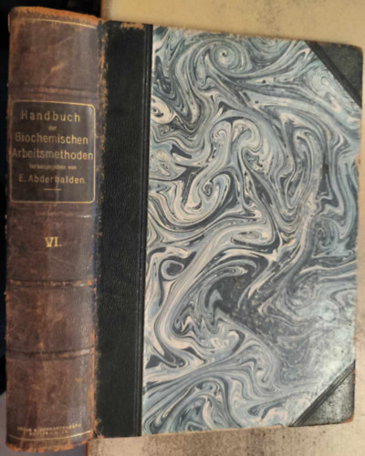 Handbuch der biochemischen Arbeitsmethoden - Sechster Band ("Biokmiai munkamdszerek kziknyve 6. ktet" nmet nyelven) (1912)