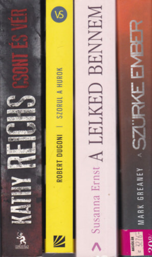 4 db. krimi: Csont �s v�r + Szorul a hurok + A lelked bennem + A sz�rke ember