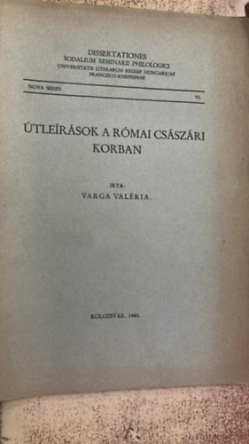 varga valéria - Útleírások a római császári korban