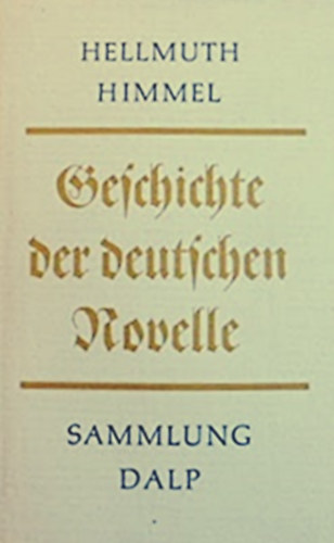 Geschichte der deutschen Novelle