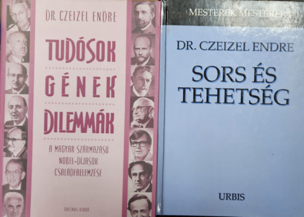 2 db Czeizel Endre k�tet: Tud�sok G�nek Dilemm�k + Sors �s tehets�g