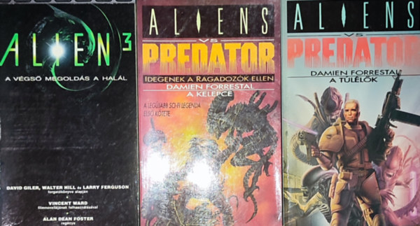 3db Alien knyv - Alan Dean Foster-A vgs megolds hall; Damien Forrestal-Alien vs Predator-Idegenek a ragadozk ellen; Alien vs Predator-A tllk