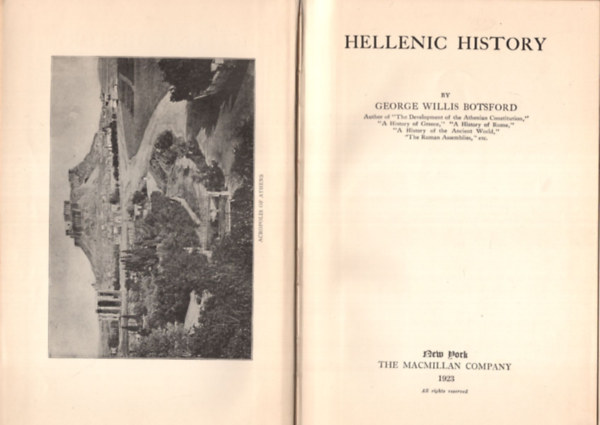George Willis Botsford - Hellenic History