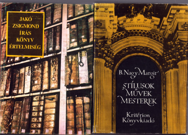 2 db m�vel�d�st�rt�neti k�tet: �r�s, k�nyv, �rtelmis�g - St�lusok, m�vek, mesterek