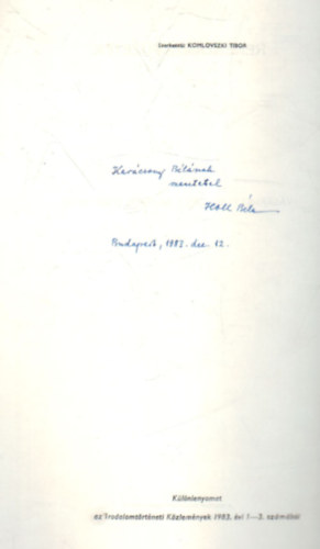 V�s�rhelyi Gergely p�ly�ja ( 1560-1623 ) - K�l�nlenyomat - Dedik�lt ( Renesz�nsz- F�zetek 65 )