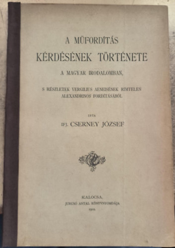 A mfordts krdsnek trtnete a magyar irodalomban