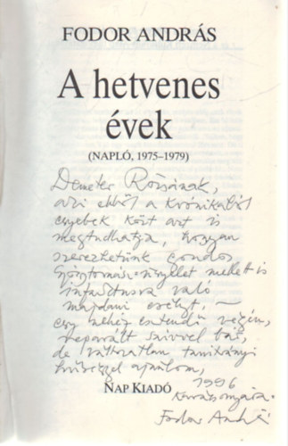A hetvenes vek ( napl, 1975-1979 )