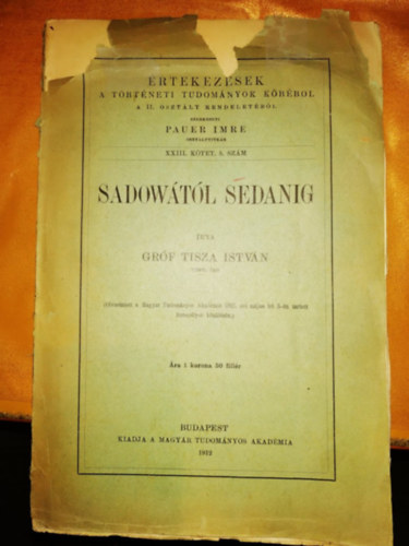 Sadowtl Sedanig - rtekezsek a trtneti tudomnyok krbl - XXIII. ktet 5. szm