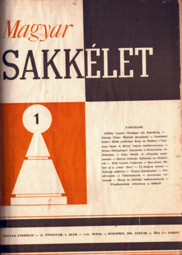 Magyar Sakklet 1961/1.-12. teljes XI. vfolyam