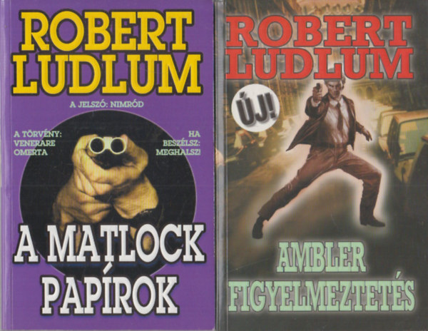 2 db Robert Ludlum regny: A Matlock paprok + Ambler figyelmeztets
