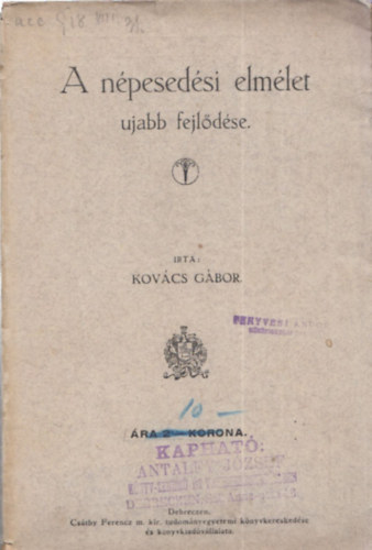 A n�pesed�si elm�let ujabb fejl�d�se