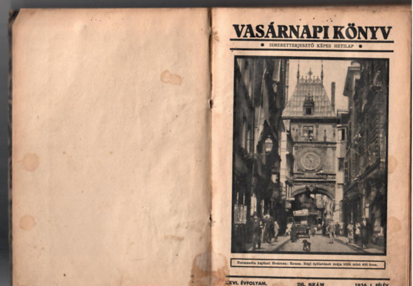 Vasrnapi Knyv. Ismeretterjeszt kpes hetilap.1936 I. flv. XXVI.vfolyam 1-26.szm