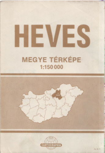 Heves megye trkpe 1: 150000