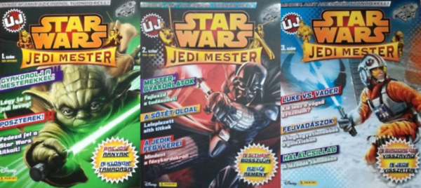 3 db Star Wars - Jedi mester 1. szám 2015 November - Minden amit az erőről tudnod kell! + Star Wars - Jedi mester 2. szám 2016. Január - Minden amit az erőről tudnod kell! + Star Wars - Jedi mester 3. szám 2016. Február - Minden amit az erő