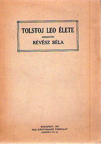 Rvsz Bla - Tolstoj Leo lete