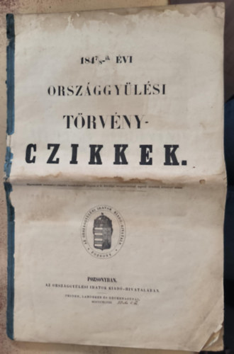 1847/8-dik vi orszggylsi trvny-czikkek