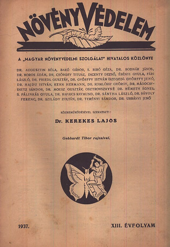 N�v�nyv�delem- Kert�szet 1937 (XIII. teljes �vfolyam)