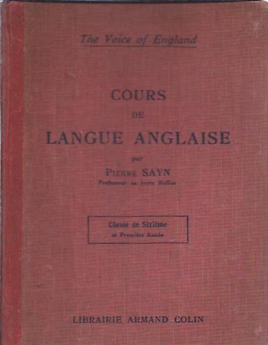 Cours de Langue Anglaise (Angol nyelvknyv)