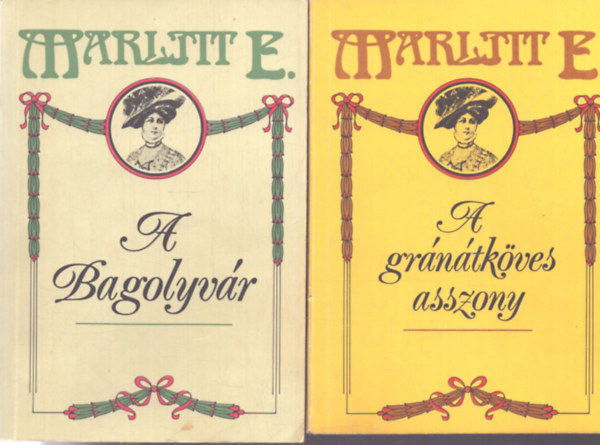 2 db Marlitt E. romantikus k�tet: A Bagolyv�r - A gr�n�tk�ves asszony